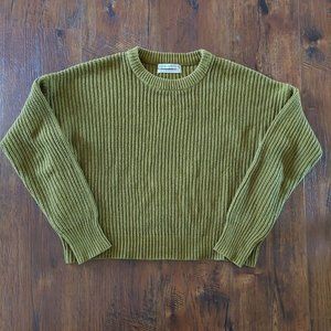 urban outfitters green ribbed sweater